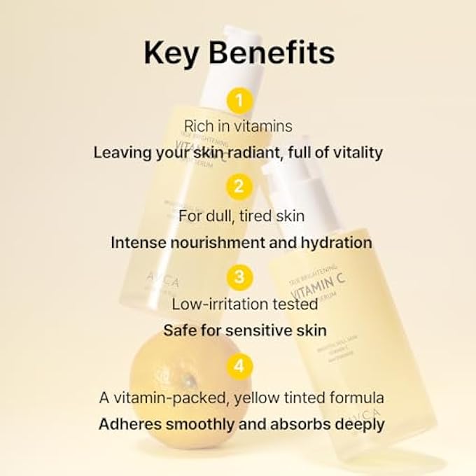 Avca VITAMIN C BRIGHTENING SERUM 100ML(3.38 FL. OZ)  NIACINAMIDE DARK SPOT & EVEN TONE, ANTIOXIDANT FACE SERUM FOR DULL SKIN, K-BEAUTY, FRAGRANCE-FREE - Image 3